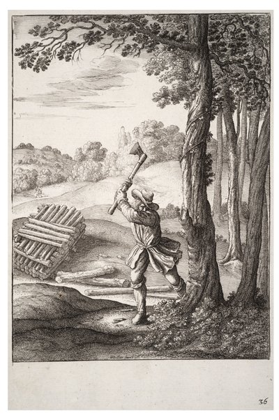 The Woodman by Wenceslaus Hollar